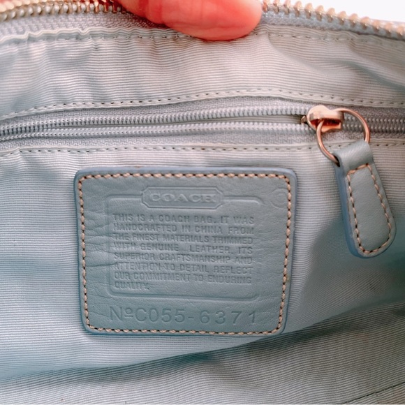 ❌SOLD FACEBOOK❌ Authentic COACH #6371 EAST WEST DEMI Icy Blue Purse ❄️ - Picture 3 of 12